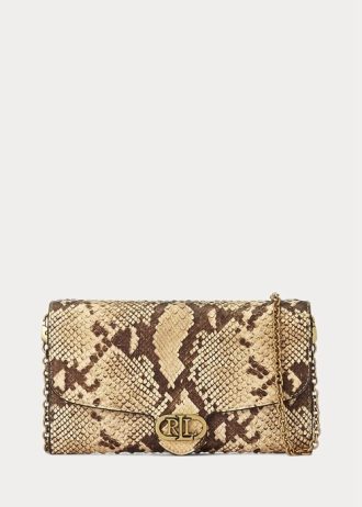 Parchment Women’s Ralph Lauren Faux-Snakeskin Medium Adair Crossbody Bags