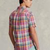 Pink Men’s Ralph Lauren Classic Fit Madras Popover  Shirts