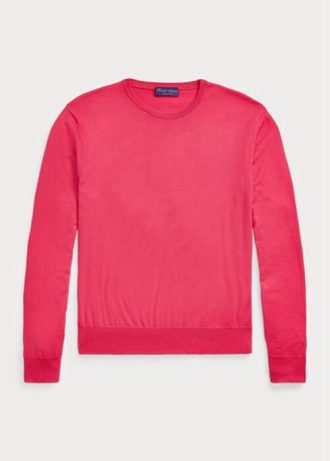 Pink Men’s Ralph Lauren Cotton Crewneck Jumper Sweaters Pink Men’s Ralph Lauren Cotton Crewneck Jumper Sweaters