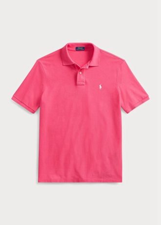 Pink Men’s Ralph Lauren Custom Slim Fit Mesh Polo Shirts