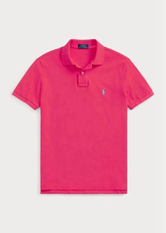Pink Men’s Ralph Lauren Custom Slim Fit Mesh Polo Shirts