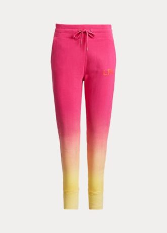 Pink / Orange / Yellow Women’s Ralph Lauren Dip-Dyed French Terry Sweatpants