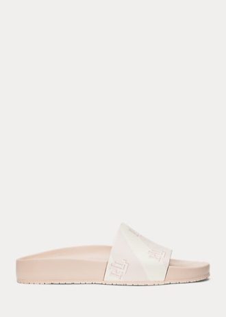 Pink Women’s Ralph Lauren Audrina Logo Faux-Leather Sandals
