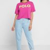 Pink Women’s Ralph Lauren Crew Neck Graphic T Shirts