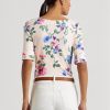Pink Women’s Ralph Lauren Floral Stretch Cotton  T Shirts