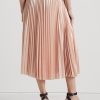 Pink Women’s Ralph Lauren Pleated Metallic Chiffon Skirts Pink Women’s Ralph Lauren Pleated Metallic Chiffon Skirts