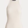 Pink Women’s Ralph Lauren Ribbed Cotton Tank Tops
