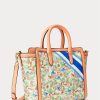 Prnt Khaki Mjcqrd/Portsid Women’s Ralph Lauren Monogram Jacquard Medium Tyler Tote Bags