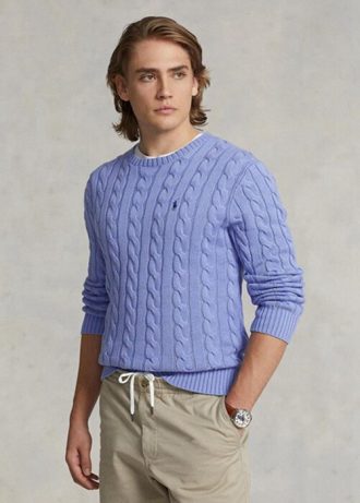 Purple Men’s Ralph Lauren Cable-knit Cotton Jumper  Sweaters