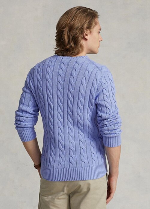 Purple Men’s Ralph Lauren Cable-knit Cotton Jumper Sweaters Purple Men’s Ralph Lauren Cable-knit Cotton Jumper Sweaters
