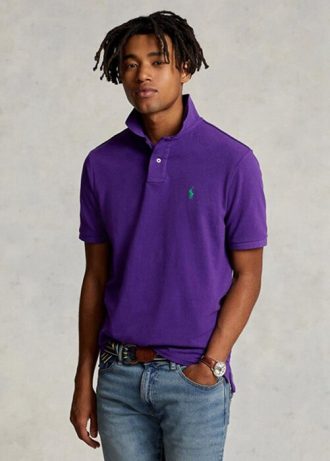 Purple Men’s Ralph Lauren Custom Slim Fit Mesh Polo Shirts