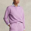 Purple Women’s Ralph Lauren Fleece Crewneck Pullover Sweatshirts