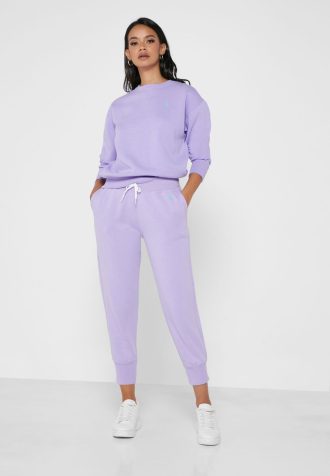 Purple Women’s Ralph Lauren Wide Leg Sweatpants