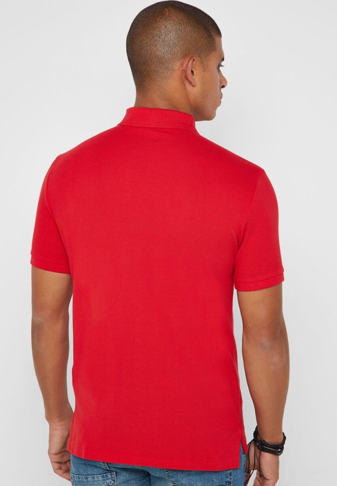Red Men’s Ralph Lauren Basic Mesh Polo Shirts
