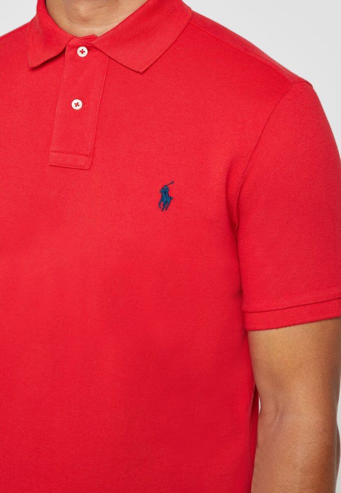 Red Men’s Ralph Lauren Basic Mesh Polo Shirts