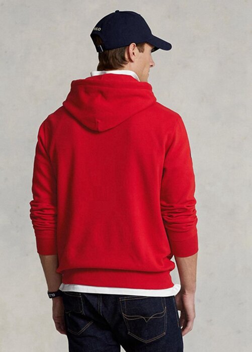 Red Men’s Ralph Lauren Big Polo Crest Fleece Hoodie Red Men’s Ralph Lauren Big Polo Crest Fleece Hoodie