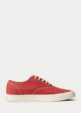 Red Men’s Ralph Lauren Canvas Sneakers Red Men’s Ralph Lauren Canvas Sneakers