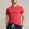 Red Men’s Ralph Lauren Custom Slim Fit Crewneck  T Shirts