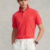 Red Men’s Ralph Lauren Custom Slim Fit Mesh Polo Shirts