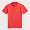 Red Men’s Ralph Lauren Custom Slim Fit Mesh Polo Shirts