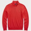 Red Men’s Ralph Lauren Mesh-knit Cotton Quarter-zip Jumper  Sweaters