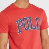 Red Men’s Ralph Lauren Slogan Crew Neck T Shirts