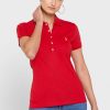 Red Women’s Ralph Lauren Button Detail Shirt Polo Shirts Red Women’s Ralph Lauren Button Detail Shirt Polo Shirts
