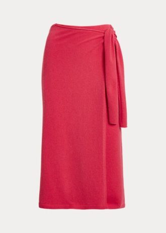 Red Women’s Ralph Lauren Cashmere Wrap Sweater Skirts