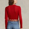 Red Women’s Ralph Lauren Cotton Crewneck Sweaters