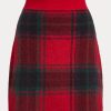 Red Women’s Ralph Lauren Plaid Alpaca-Blend Skirts Red Women’s Ralph Lauren Plaid Alpaca-Blend Skirts