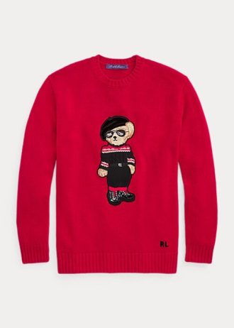 Red Women’s Ralph Lauren unar New Year Bear Sweaters