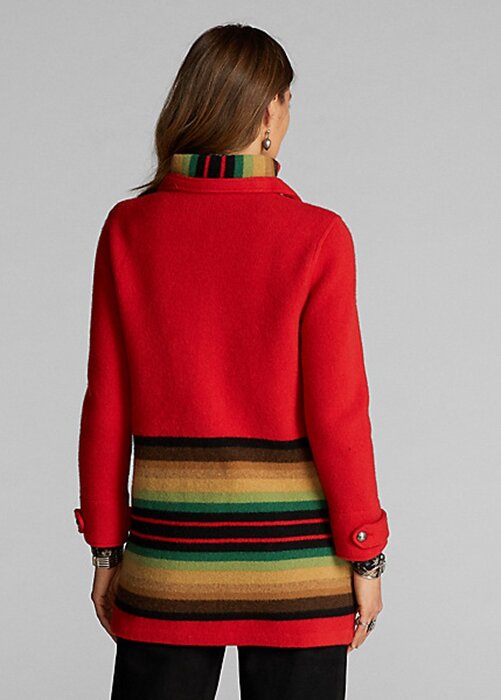 Red Women’s Ralph Lauren Wool Sweater Coats Red Women’s Ralph Lauren Wool Sweater Coats