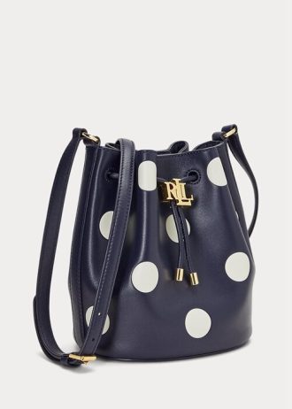 Refined Navy/Vanilla Women’s Ralph Lauren Polka-Dot Medium Andie Handbag