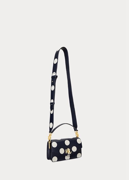 Refined Navy/Vanilla Women’s Ralph Lauren Polka-Dot Small Tayler Crossbody Bags Refined Navy/Vanilla Women’s Ralph Lauren Polka-Dot Small Tayler Crossbody Bags