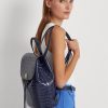 Refined Navy Women’s Ralph Lauren Embossed Leather Medium Winny Backpacks