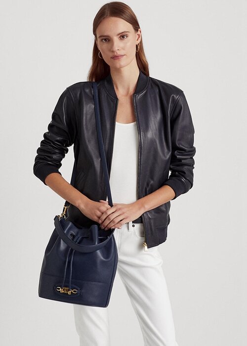 Refined Navy Women’s Ralph Lauren Leather Large Andie Handbag Refined Navy Women’s Ralph Lauren Leather Large Andie Handbag