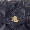 Refined Navy Women’s Ralph Lauren Quilted Leather Medium Farrah Satchel Bags