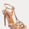 Rose Gold Women’s Ralph Lauren Wells Embellished Suede & Leather Sandals Rose Gold Women’s Ralph Lauren Wells Embellished Suede & Leather Sandals