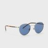 Silver Men’s Ralph Lauren 0PH3133 Round Sunglasses