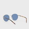 Silver Men’s Ralph Lauren 0PH3133 Round Sunglasses
