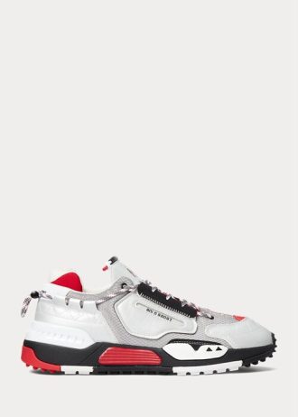 Silver / Red / Black Men’s Ralph Lauren PS200 Sneakers