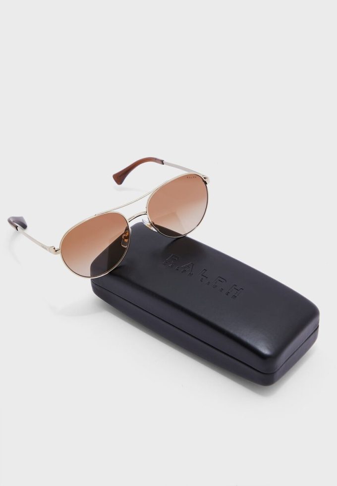 Silver Women’s Ralph Lauren 0Ra4135 Aviator Sunglasses