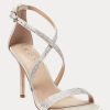 Silver Women’s Ralph Lauren Gabriele Satin & Crystal Sandals