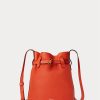 Sunset Orange Women’s Ralph Lauren Leather Small Bellport Bucket Bags