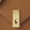 Tan Women’s Ralph Lauren Polo ID Calfskin Envelope Crossbody Bags