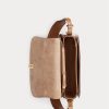 Tan Women’s Ralph Lauren Polo ID Calfskin Saddle Bags