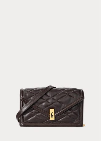 Tobacco Women’s Ralph Lauren Polo ID Quilted Chain Wallets