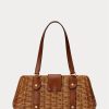Walnut/Lauren Tan Women’s Ralph Lauren Rattan Medium Lilly Satchel Bags Walnut/Lauren Tan Women’s Ralph Lauren Rattan Medium Lilly Satchel Bags