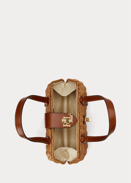 Walnut/Lauren Tan Women’s Ralph Lauren Rattan Medium Lilly Satchel Bags Walnut/Lauren Tan Women’s Ralph Lauren Rattan Medium Lilly Satchel Bags