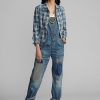 Wash Women’s Ralph Lauren Repaired Denim Overall Dress